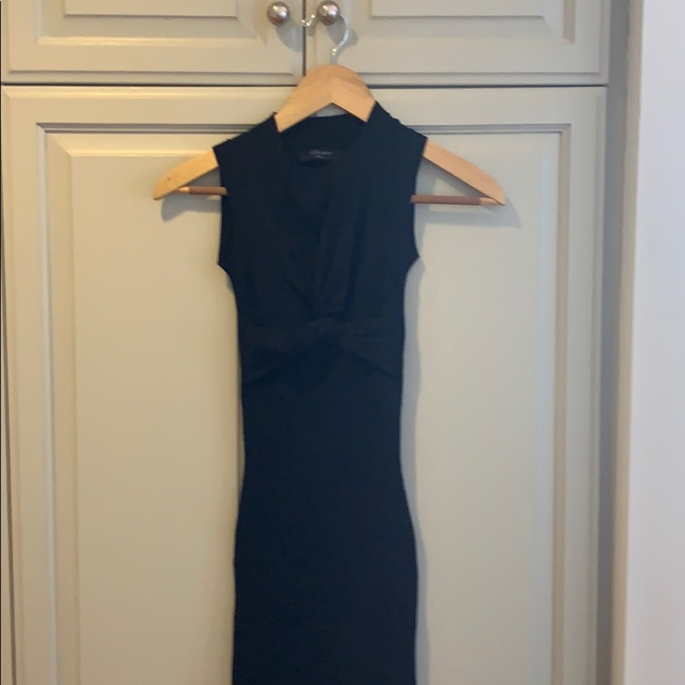 All Saints Tyne ribbed dress with twist Small